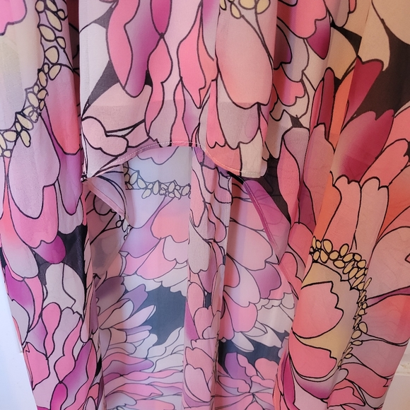 Marciano Floral Rose Gradient High-Low Dress - Picture 6 of 6